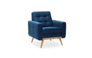 Granatowy fotel na wysokich nóżkach - Nova marki Sweet Sit